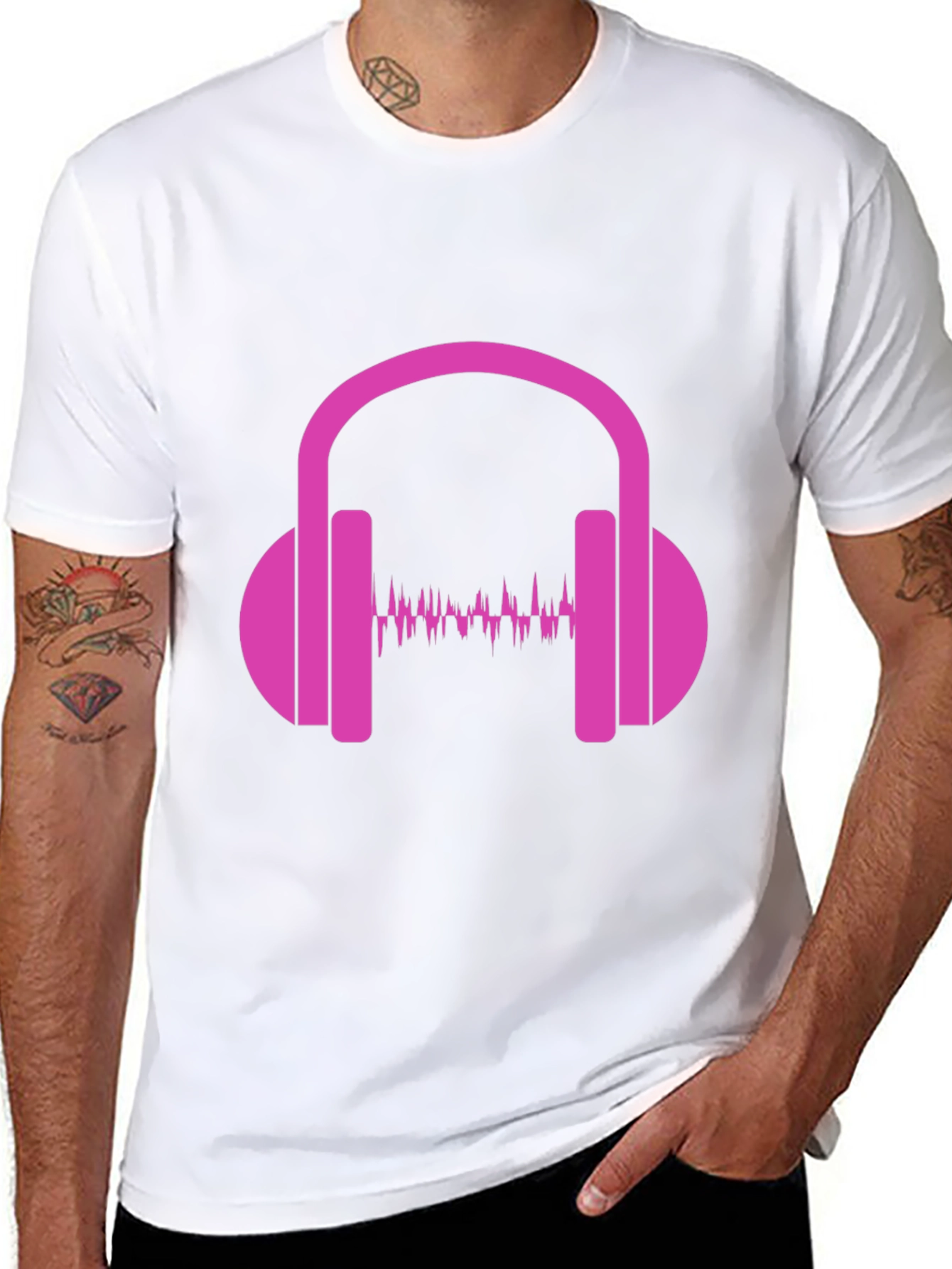 Headphone Music Wave Graphic Tee