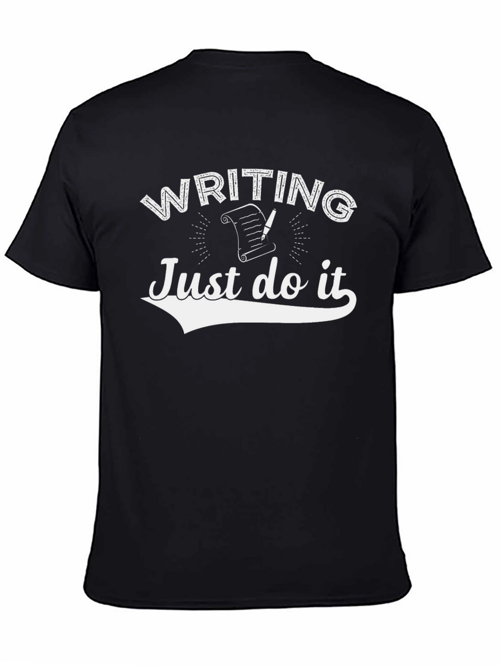 Writing Just Do It Black T-Shirt