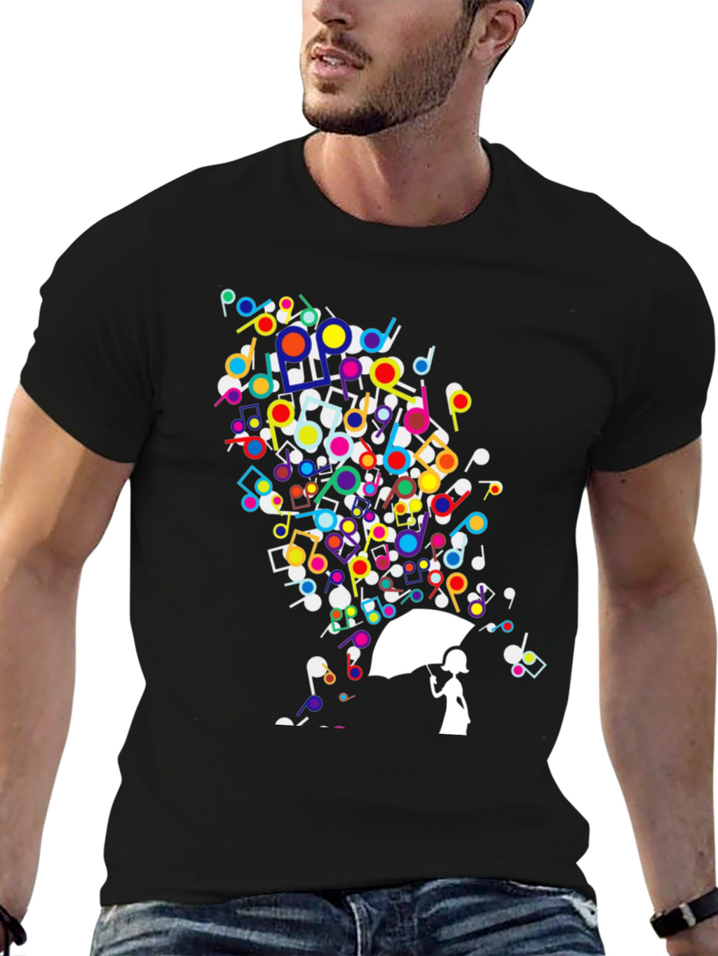 Music Notes Umbrella T-Shirt