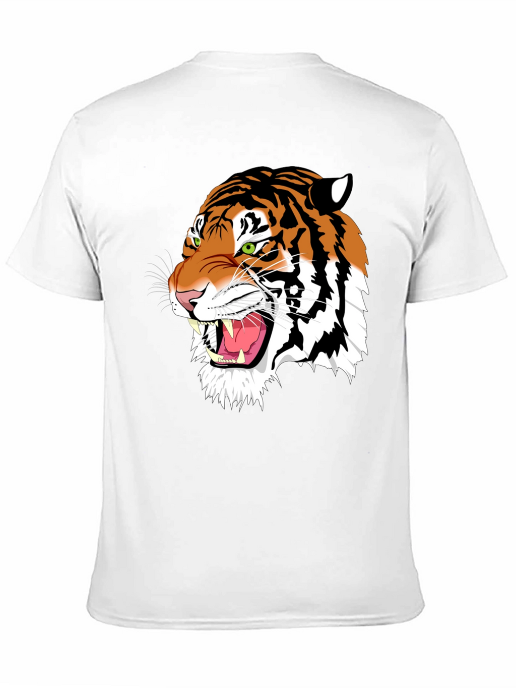 Roaring Tiger Graphic Print Black T-Shirt