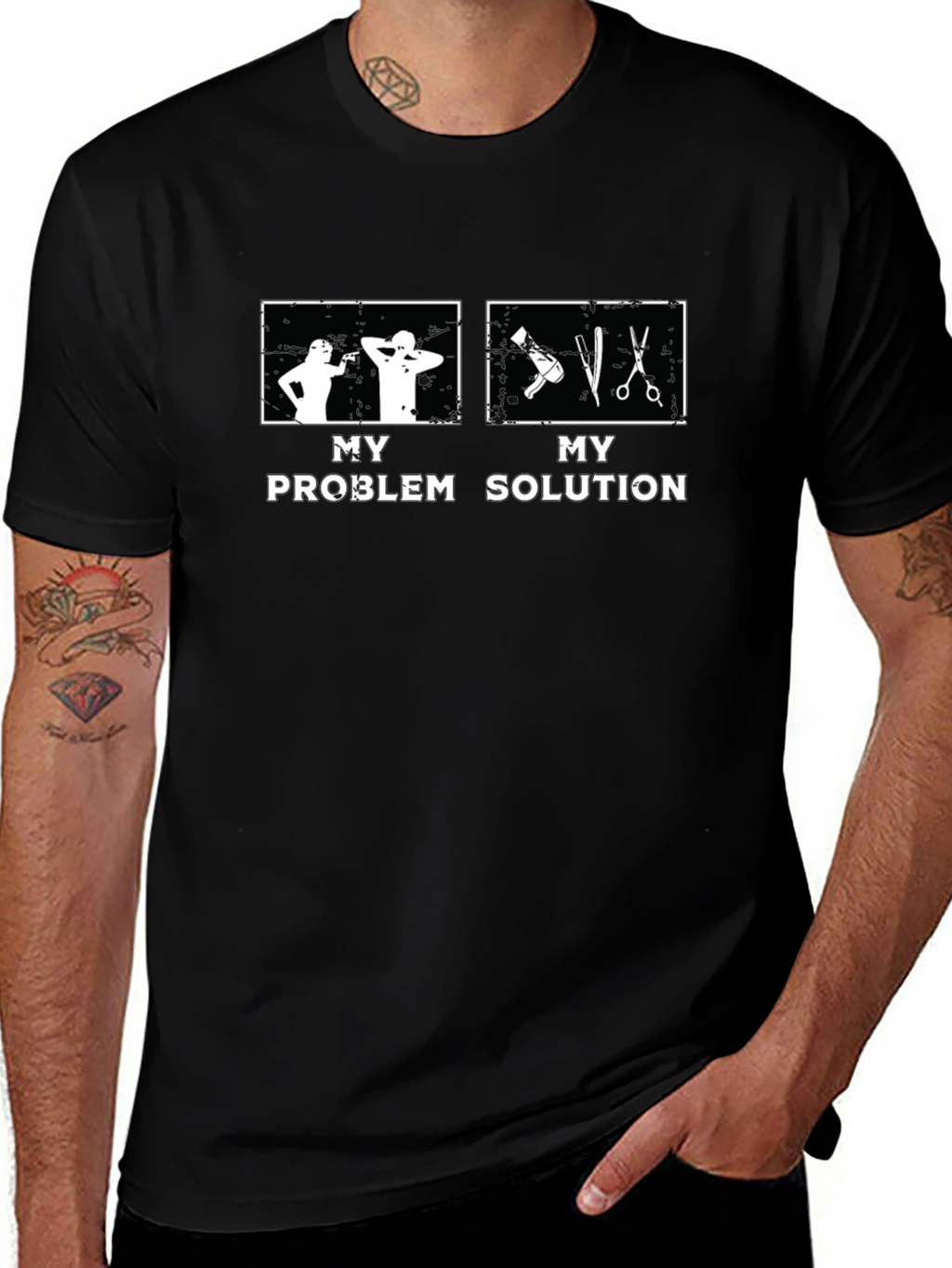 My Problem My Solution Barber T-Shirt