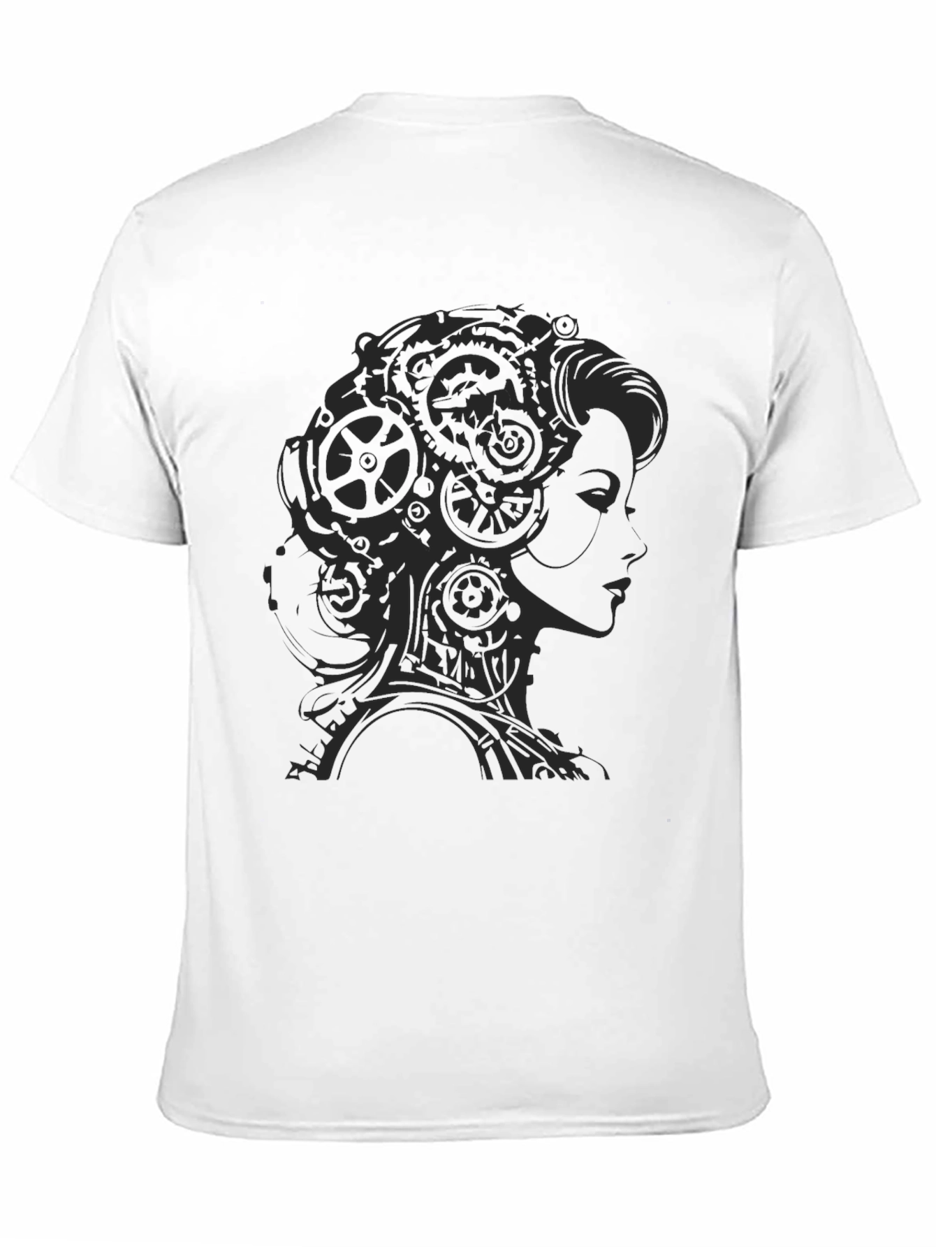 Steampunk Lady Graphic T-Shirt - Black