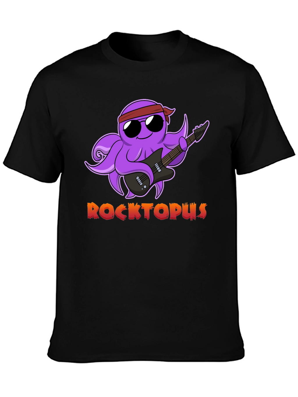 Rocktopus Graphic T-Shirt - Cool Octopus Band Tee