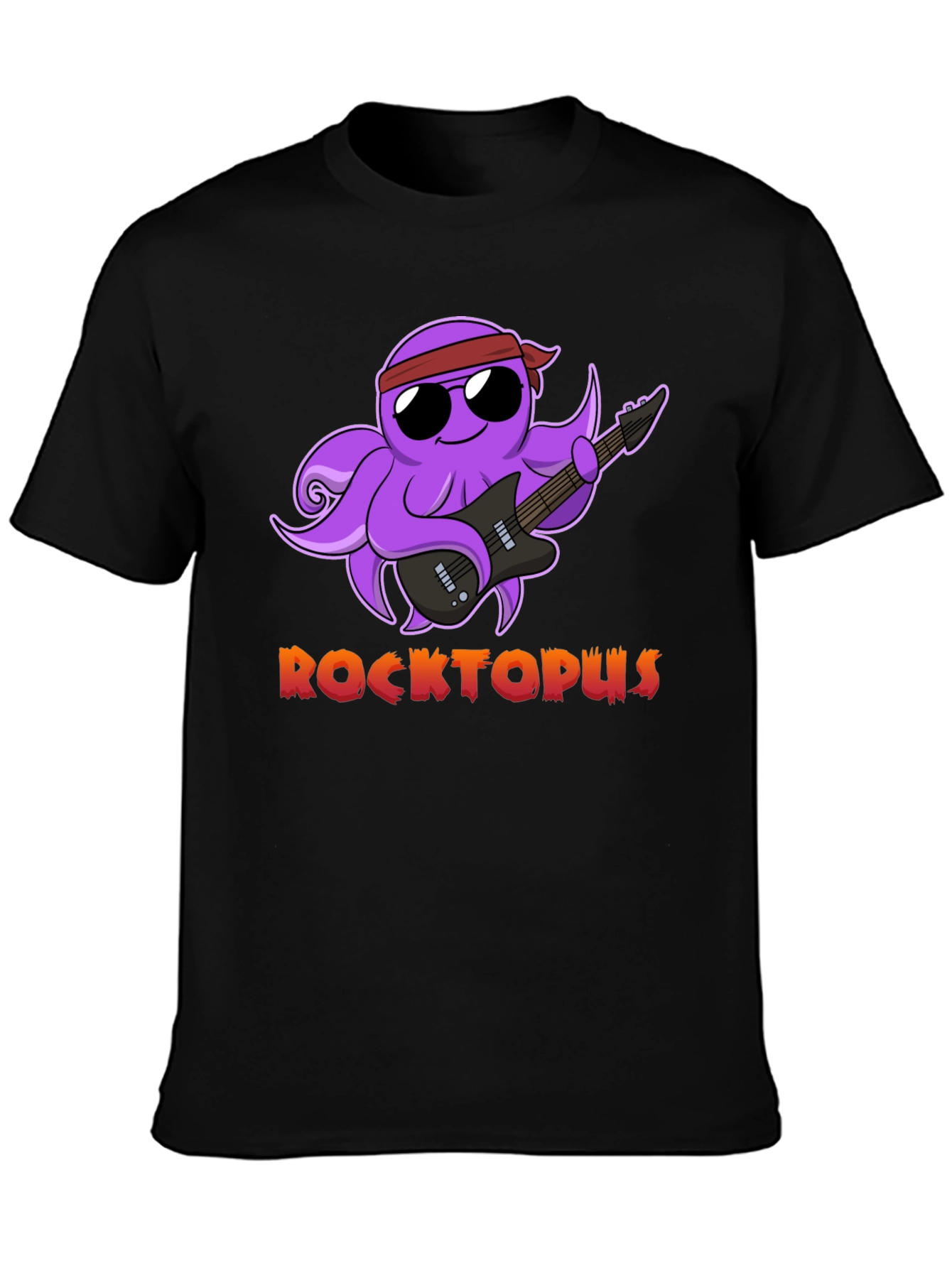 Rocktopus Graphic T-Shirt - Cool Octopus Band Tee