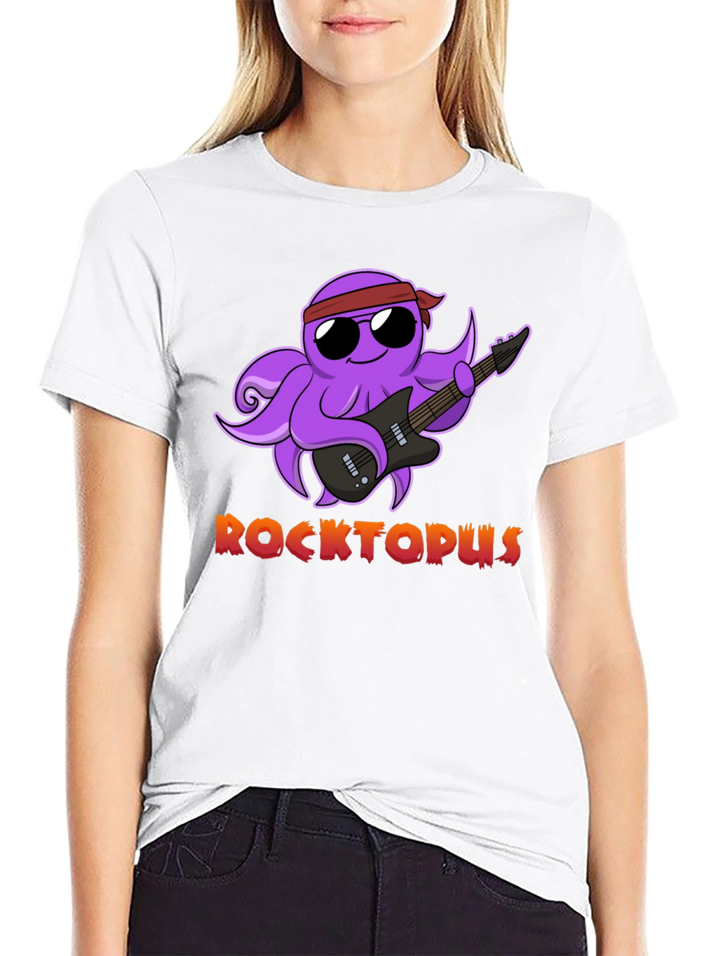 Rocktopus Graphic T-Shirt - Cool Octopus Band Tee