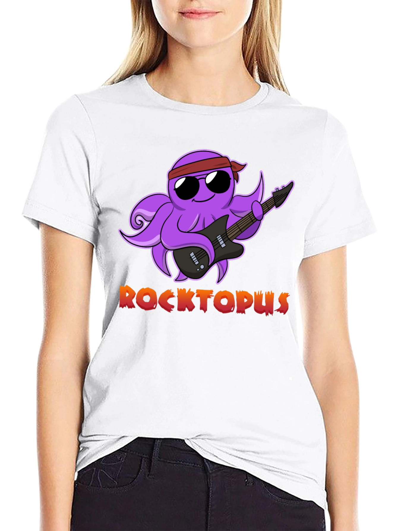 Rocktopus Graphic T-Shirt - Cool Octopus Band Tee