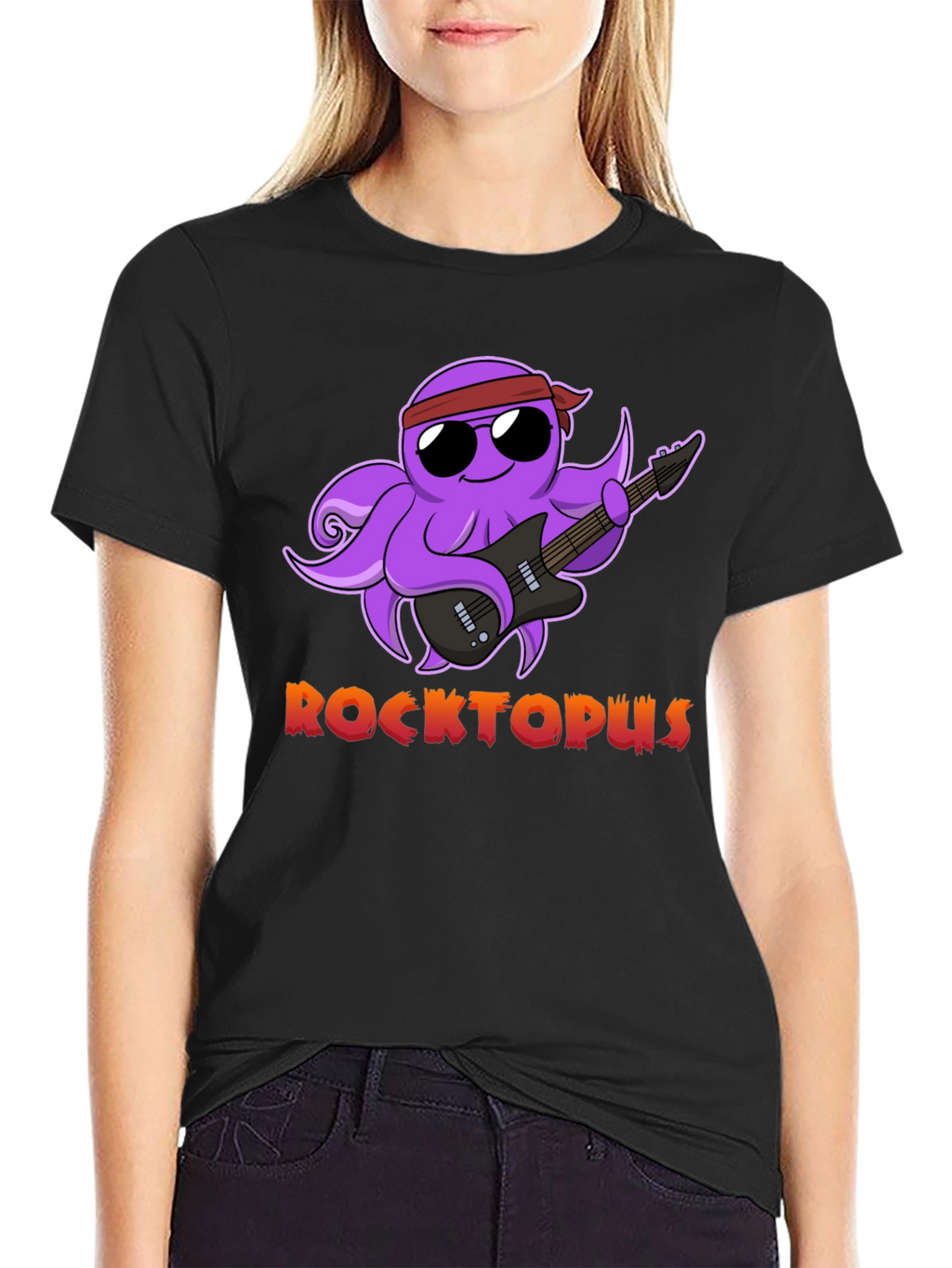 Rocktopus Graphic T-Shirt - Cool Octopus Band Tee