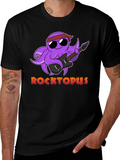 Rocktopus Graphic T-Shirt - Cool Octopus Band Tee