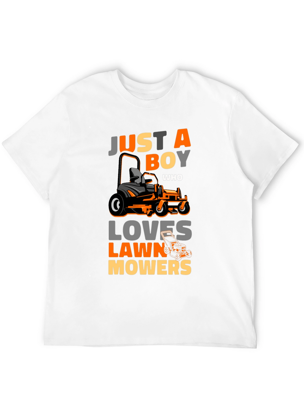 Just A Boy Who Loves Lawn Mowers Graphic Tee