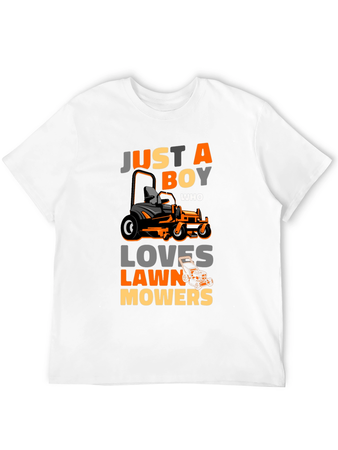 Just A Boy Who Loves Lawn Mowers Graphic Tee