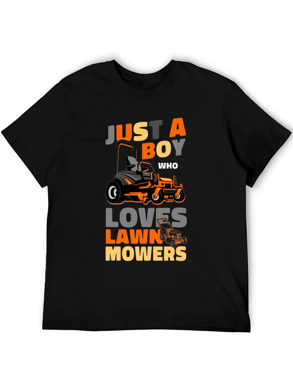 Just A Boy Who Loves Lawn Mowers Graphic Tee