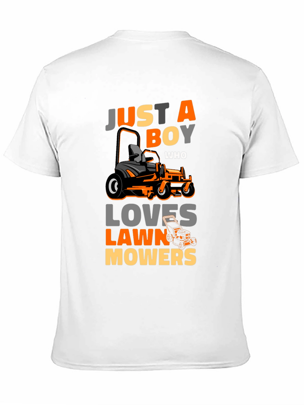 Just A Boy Who Loves Lawn Mowers Graphic Tee