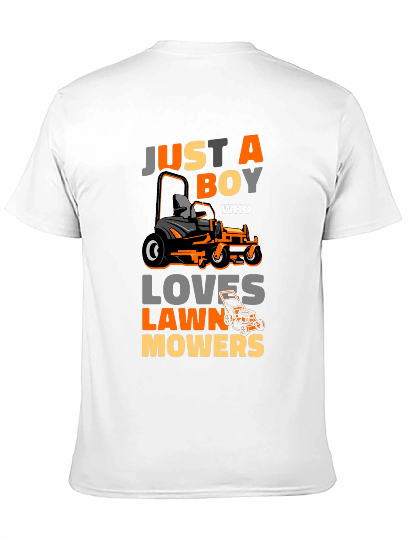 Just A Boy Who Loves Lawn Mowers Graphic Tee