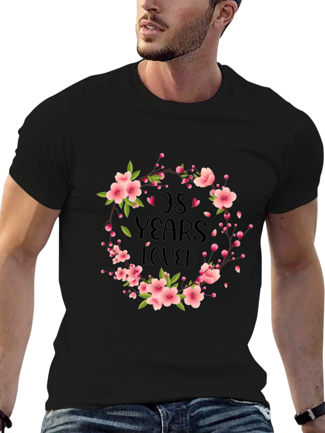98 Years Loved Floral T-Shirt