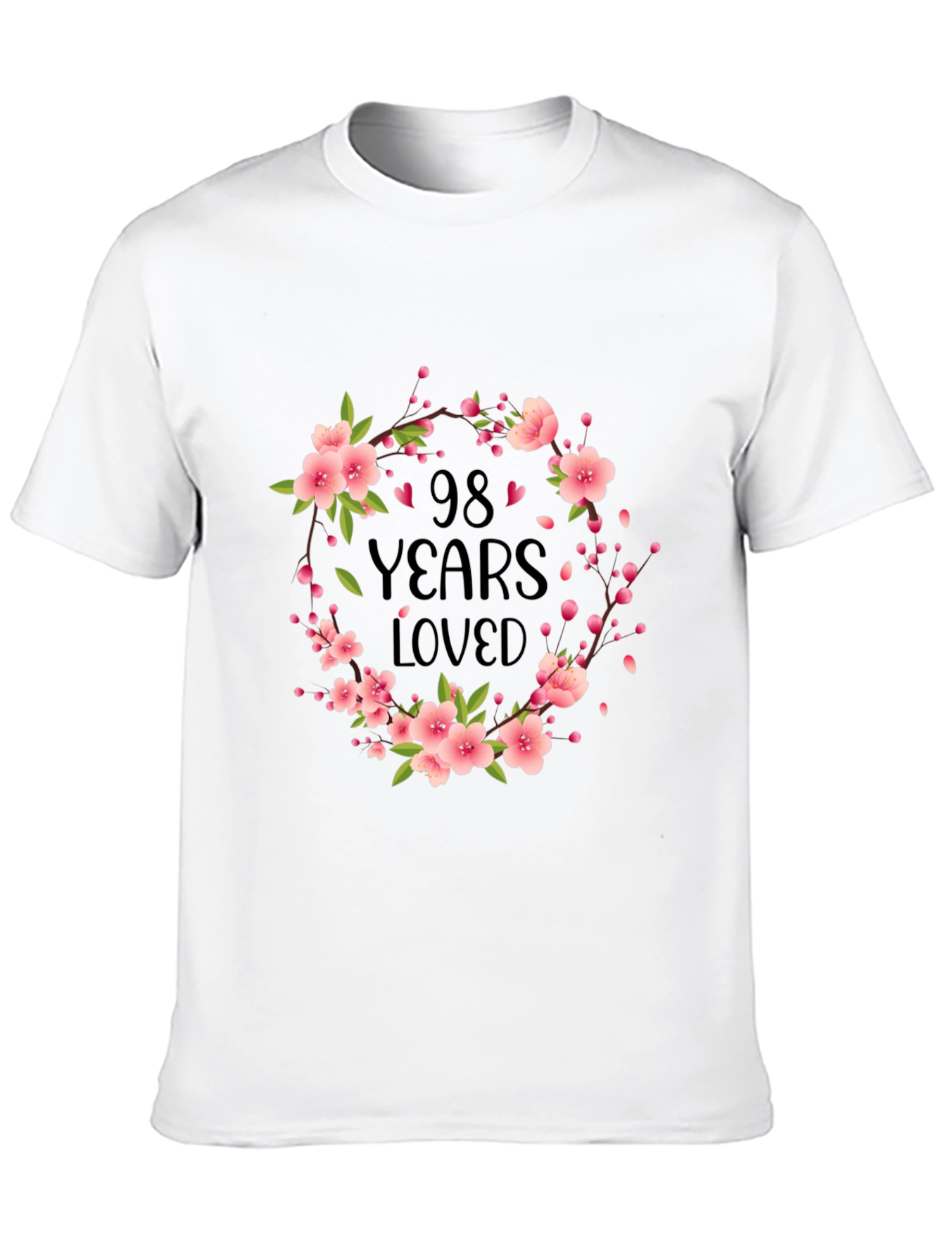 98 Years Loved Floral T-Shirt