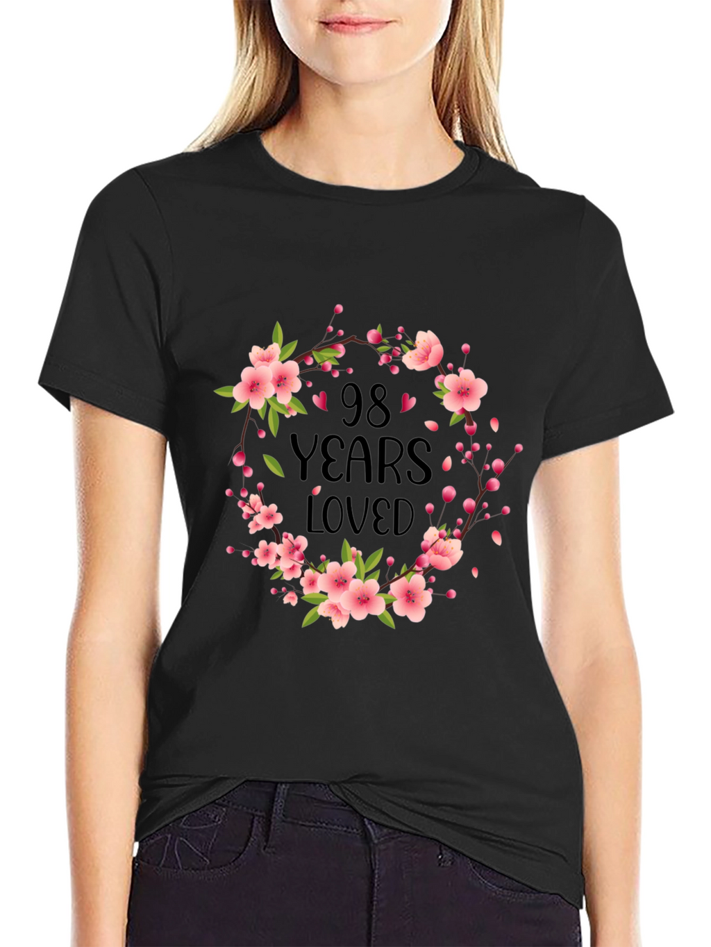 98 Years Loved Floral T-Shirt