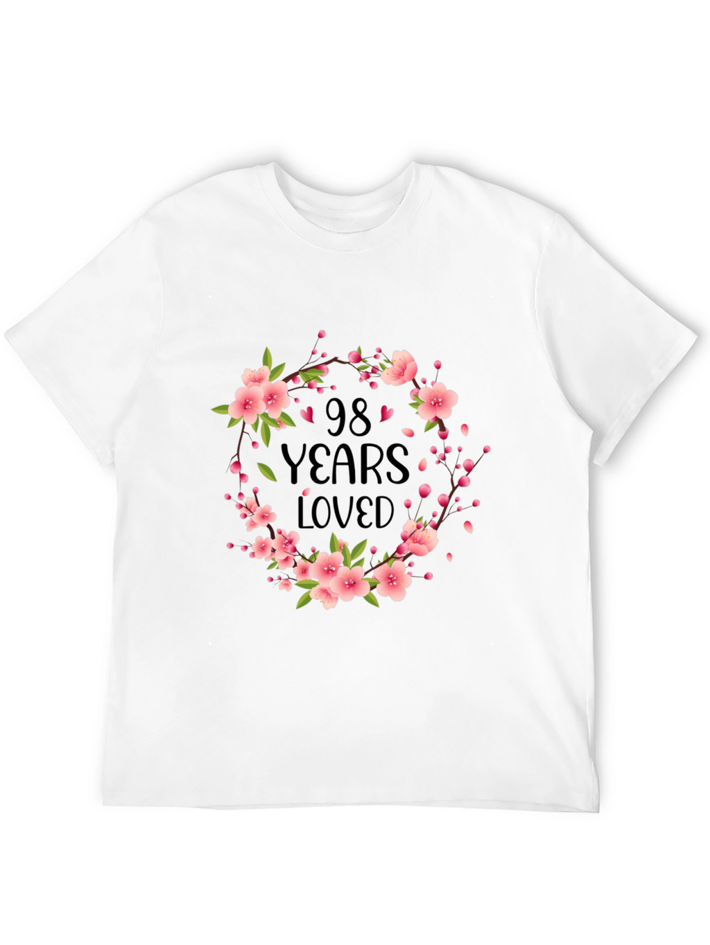 98 Years Loved Floral T-Shirt