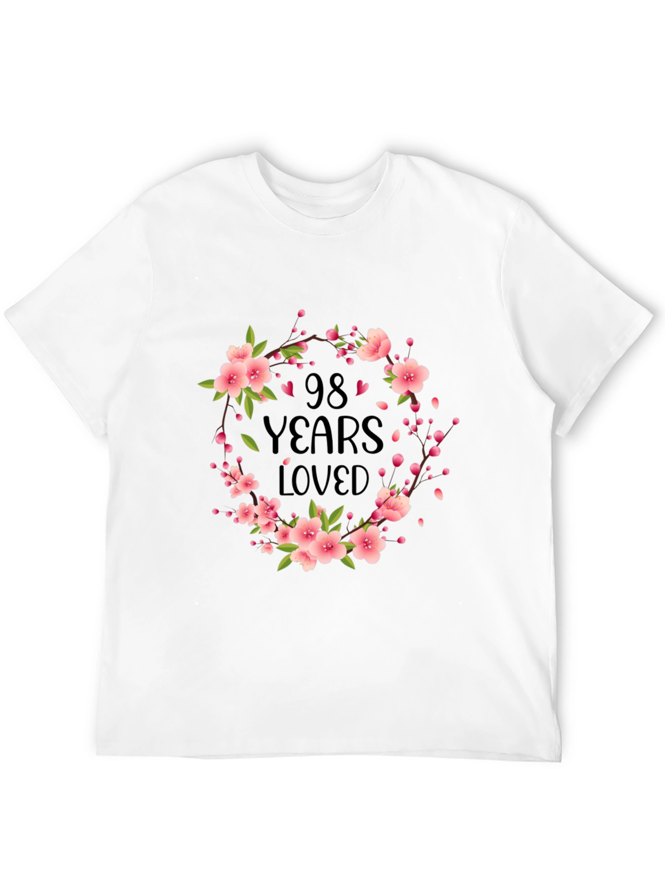 98 Years Loved Floral T-Shirt
