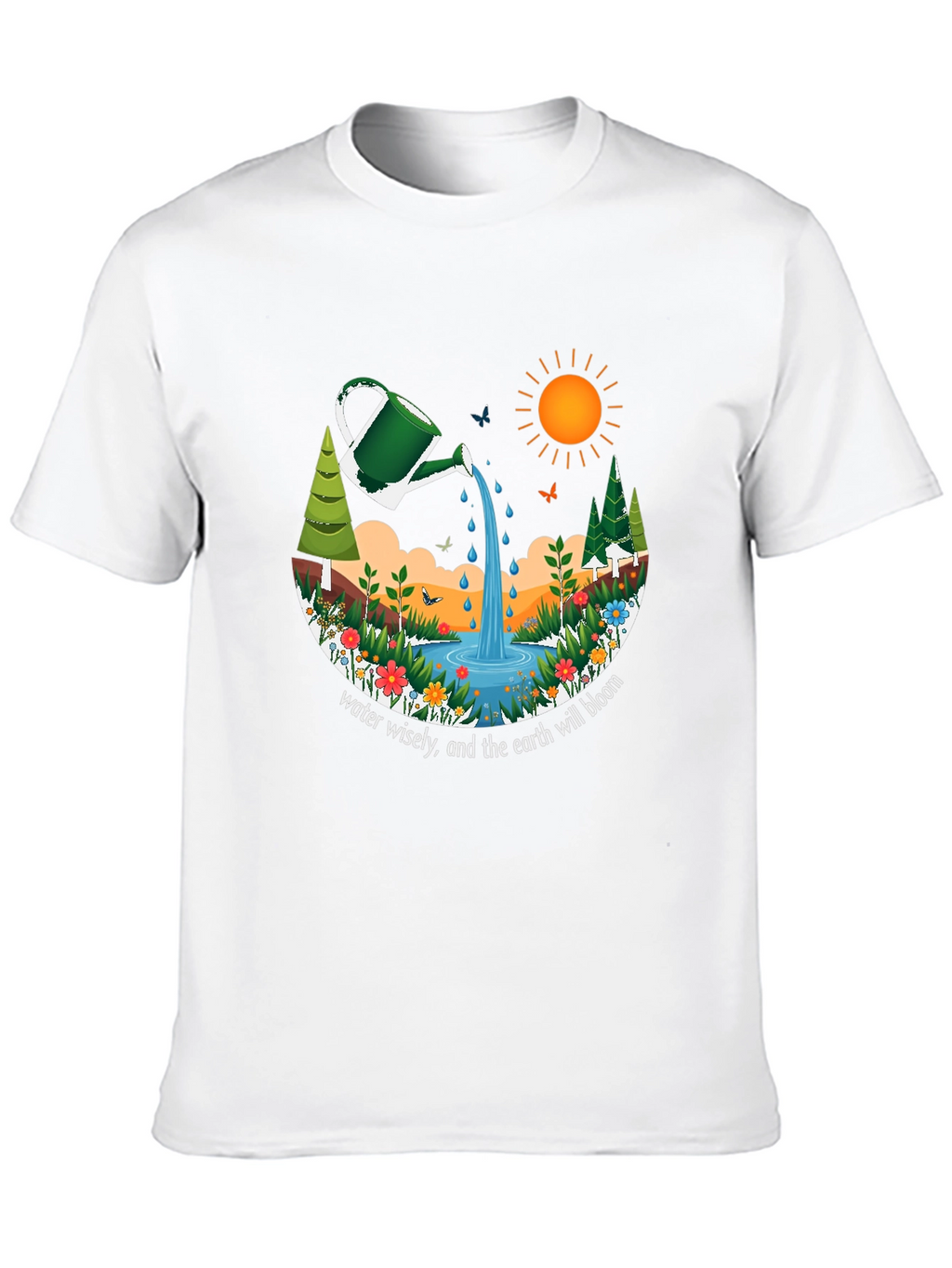 Eco-Friendly Earth Bloom Graphic T-Shirt