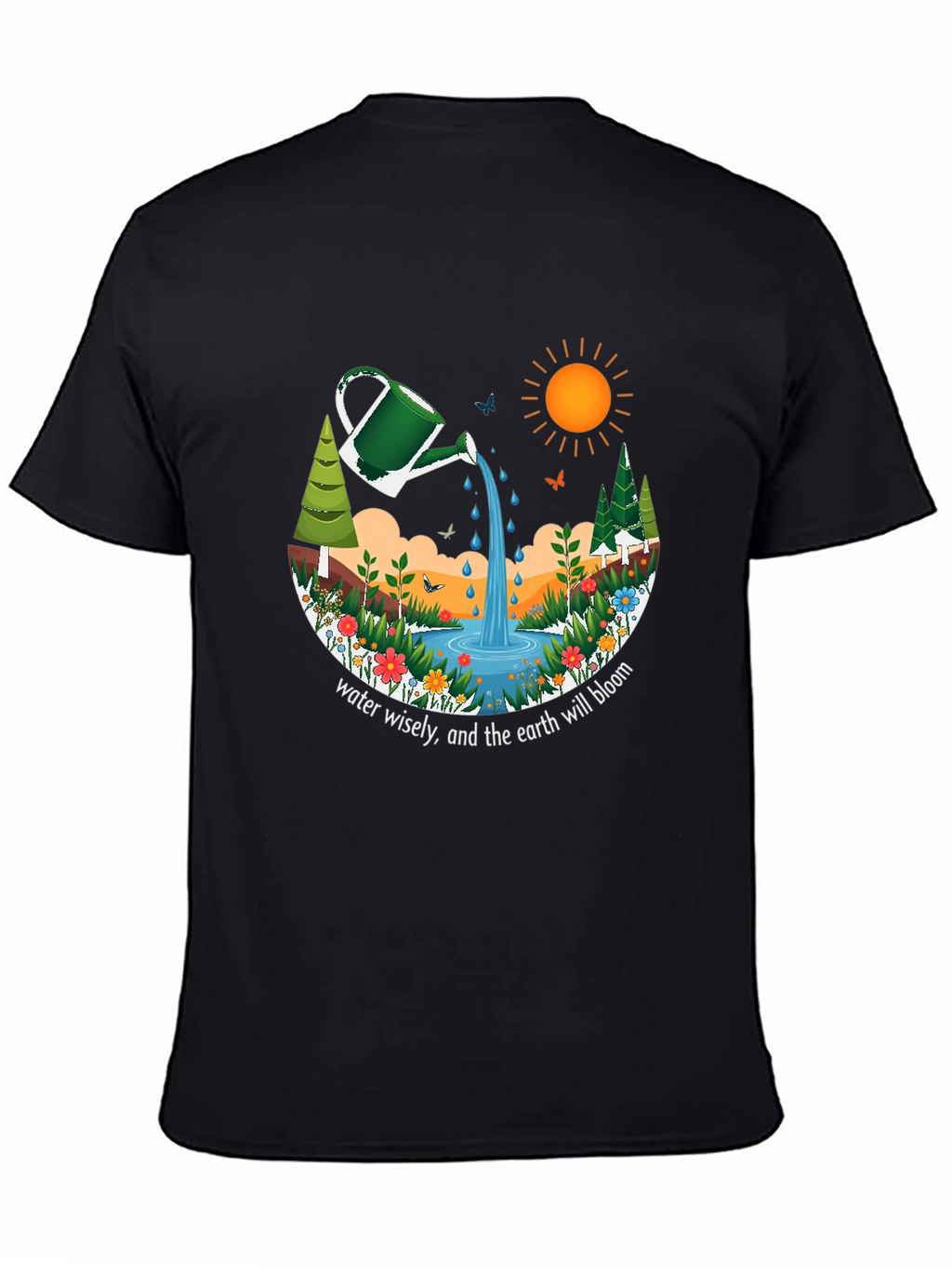 Eco-Friendly Earth Bloom Graphic T-Shirt