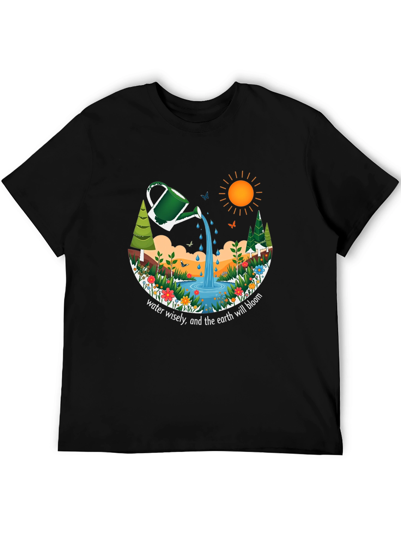 Eco-Friendly Earth Bloom Graphic T-Shirt