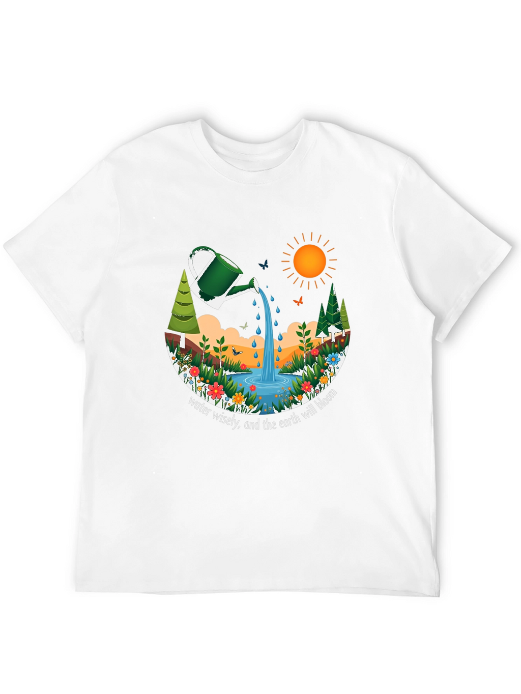 Eco-Friendly Earth Bloom Graphic T-Shirt