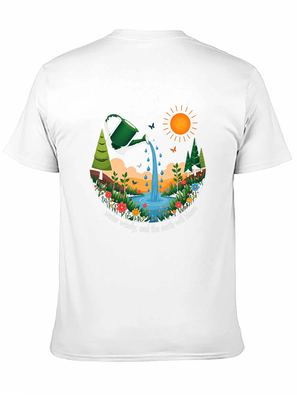 Eco-Friendly Earth Bloom Graphic T-Shirt