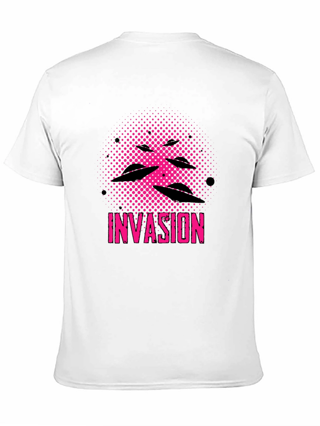 Invasion Graphic Tee - UFO Alien Design Black