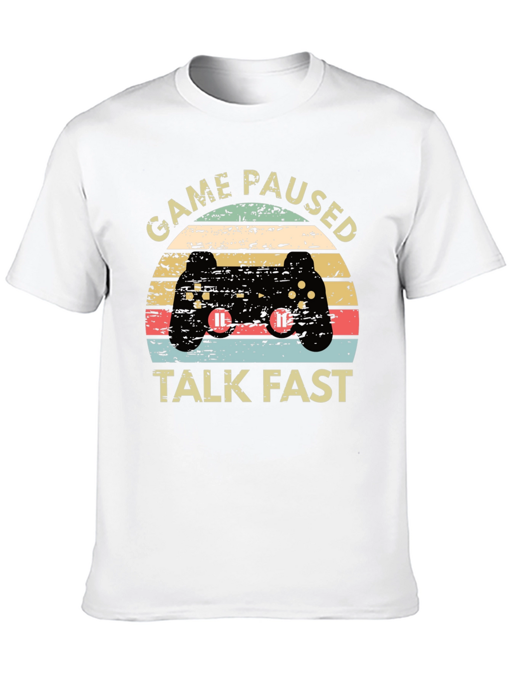 Game Paused Talk Fast Black T-Shirt