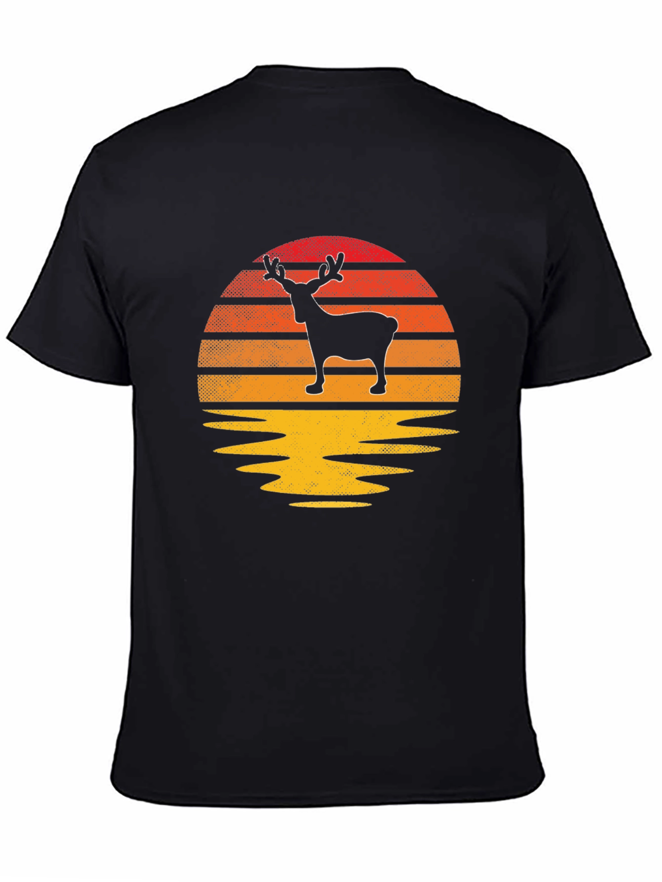 Retro Reindeer Sunset Graphic Tee
