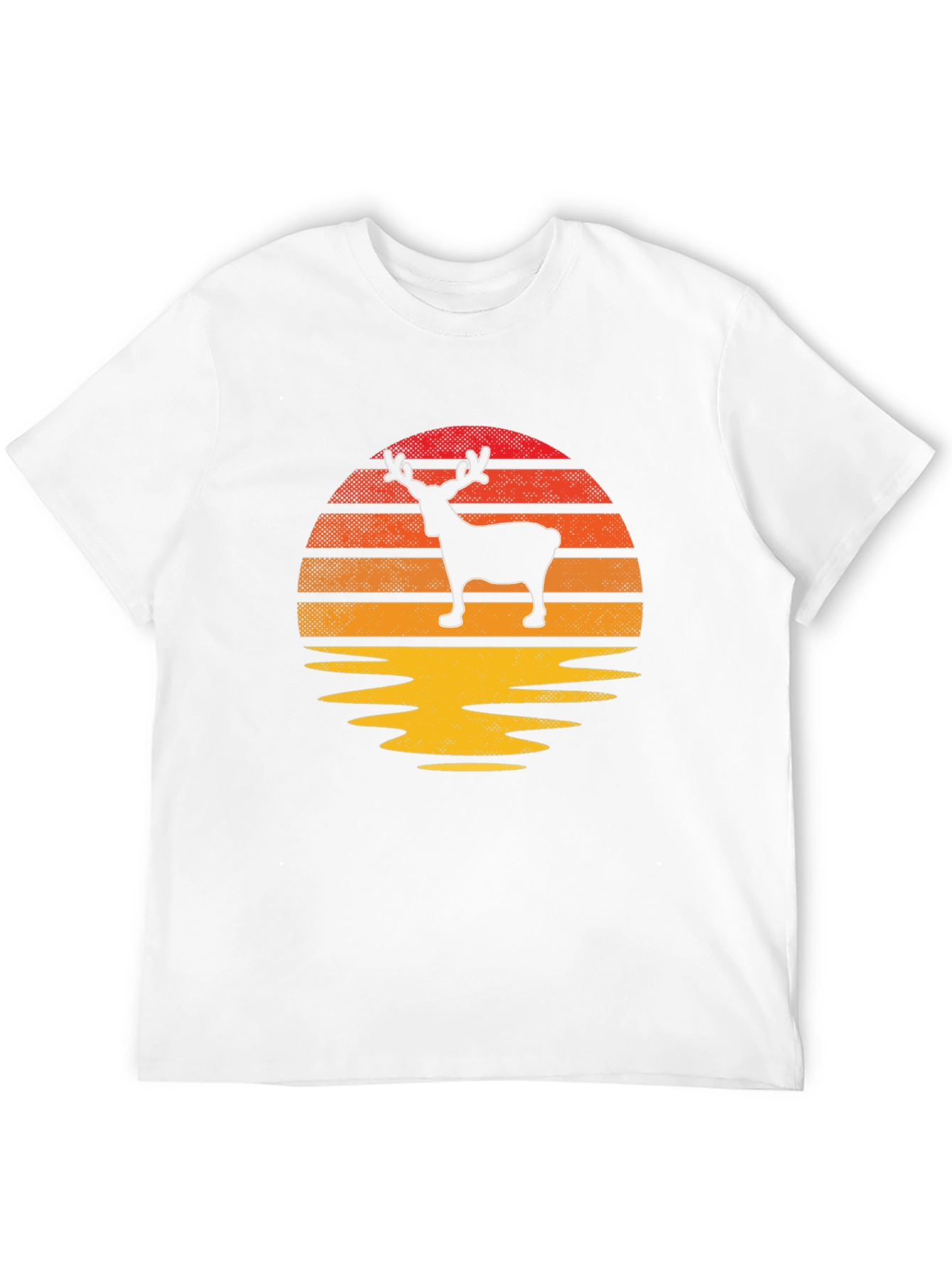 Retro Reindeer Sunset Graphic Tee