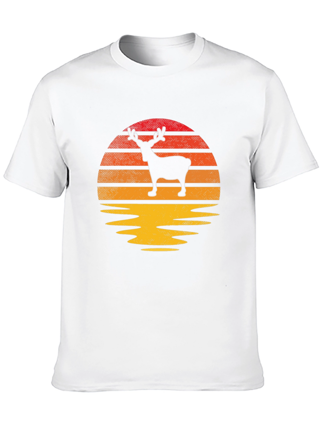 Retro Reindeer Sunset Graphic Tee