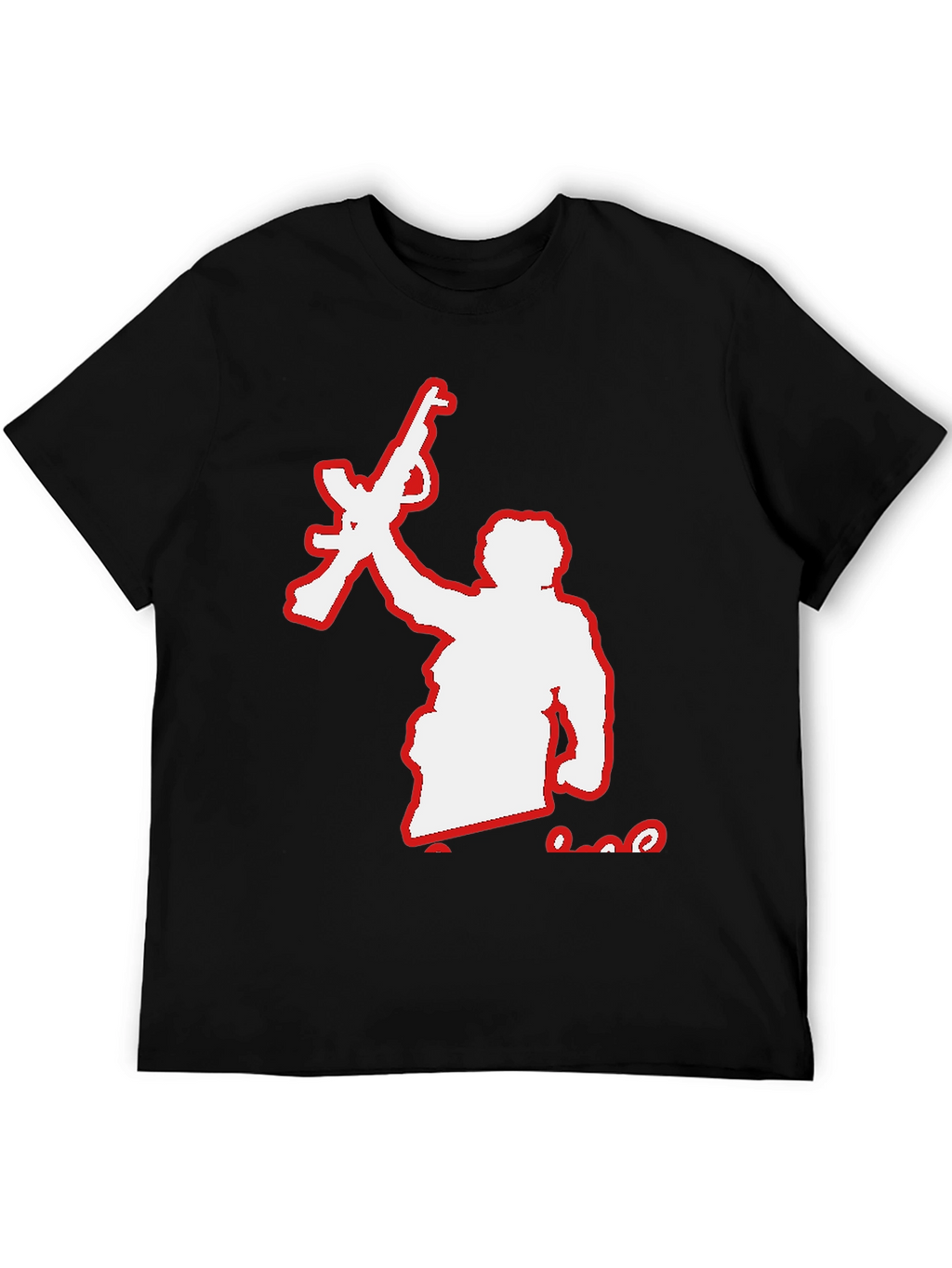 Rebel Silhouette Graphic Tee - Black