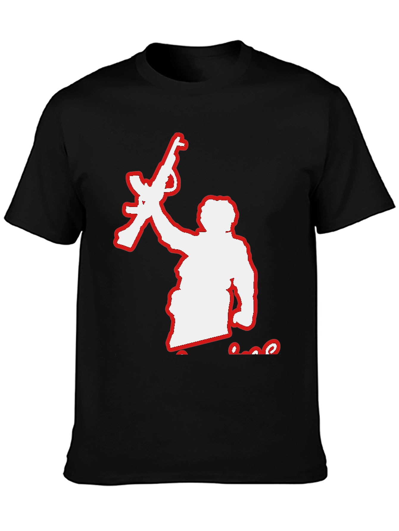Rebel Silhouette Graphic Tee - Black