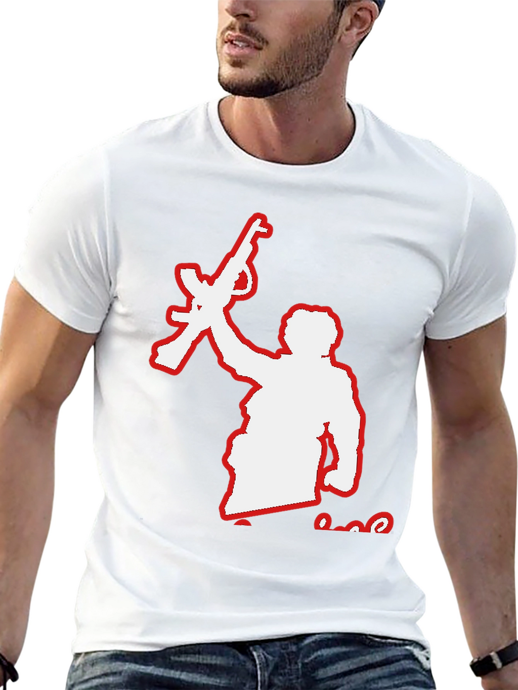 Rebel Silhouette Graphic Tee - Black