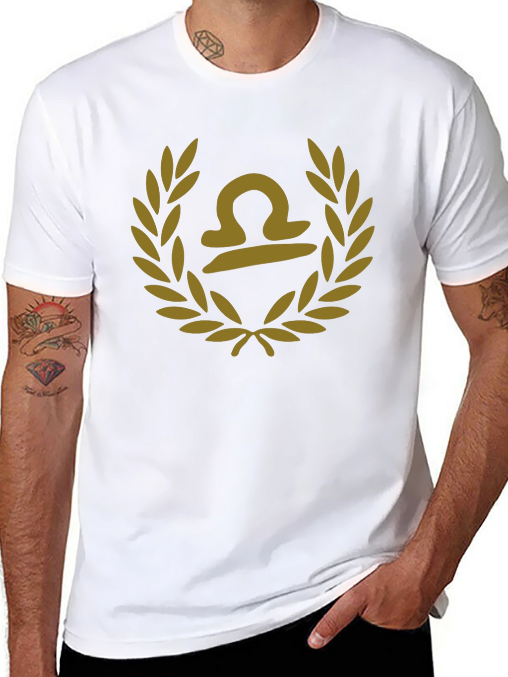 Libra Zodiac Sign Black T-Shirt