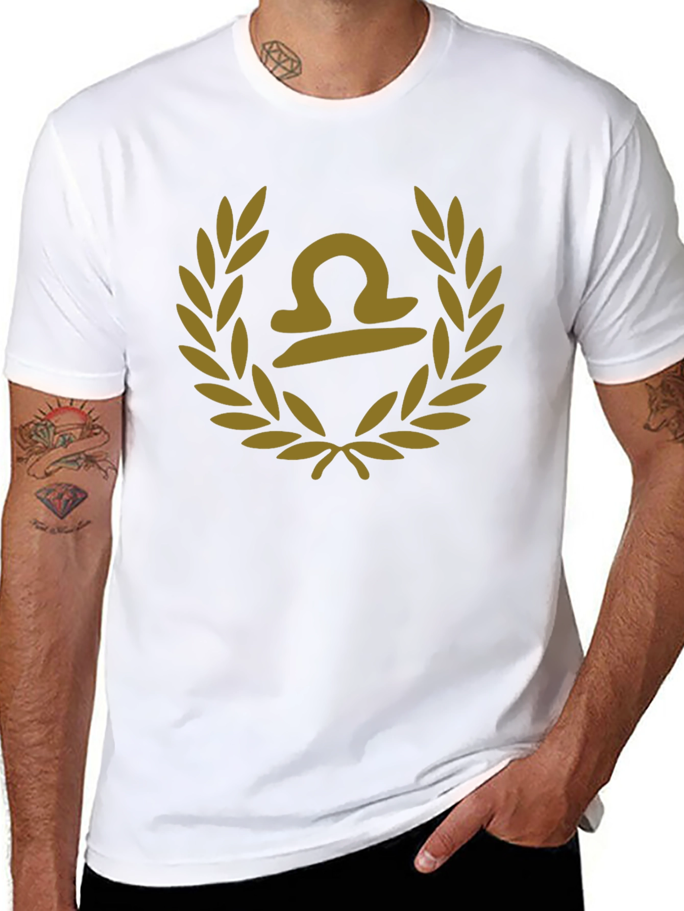 Libra Zodiac Sign Black T-Shirt