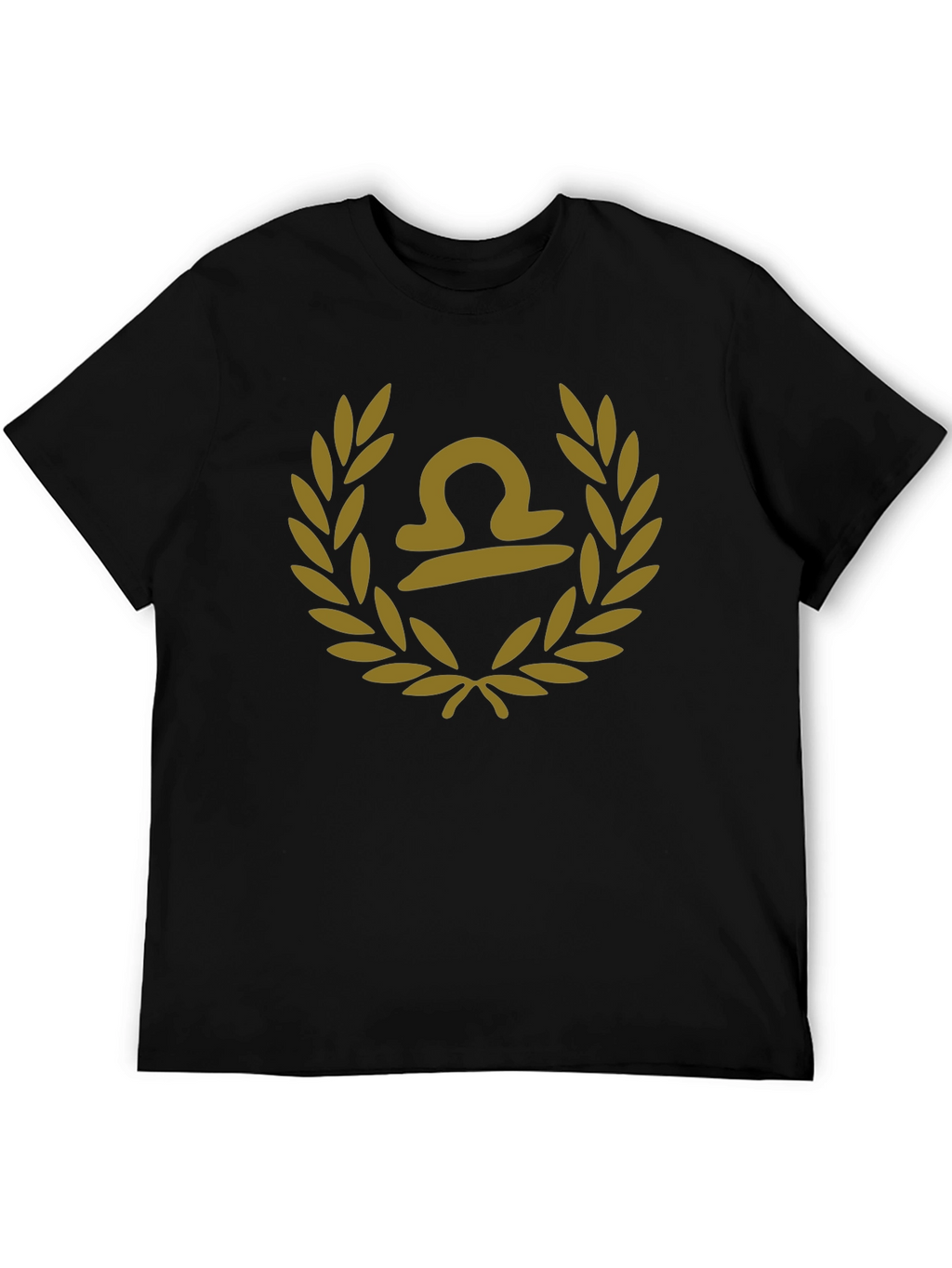 Libra Zodiac Sign Black T-Shirt