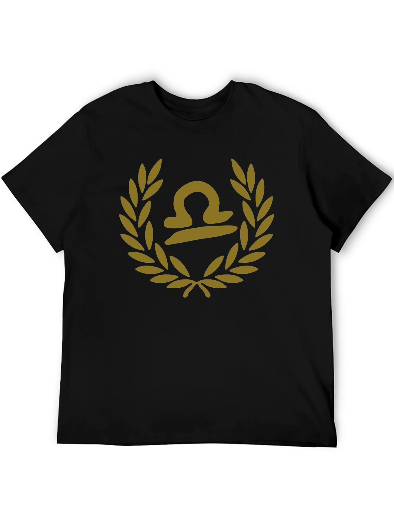Libra Zodiac Sign Black T-Shirt