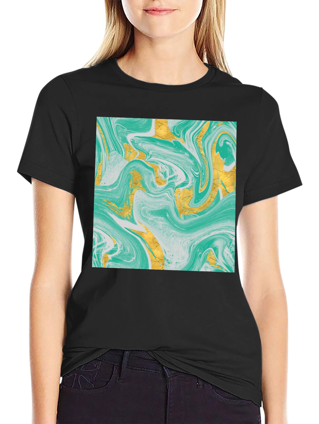 Abstract Art Black T-Shirt