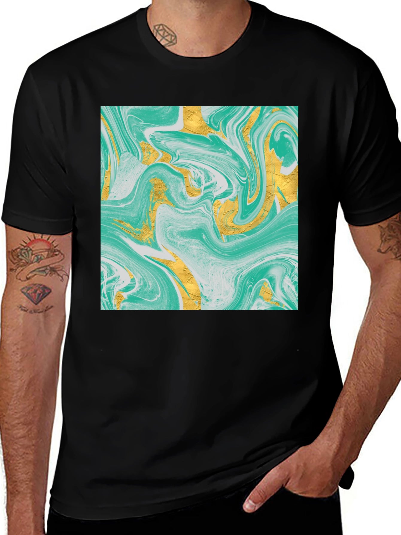 Abstract Art Black T-Shirt