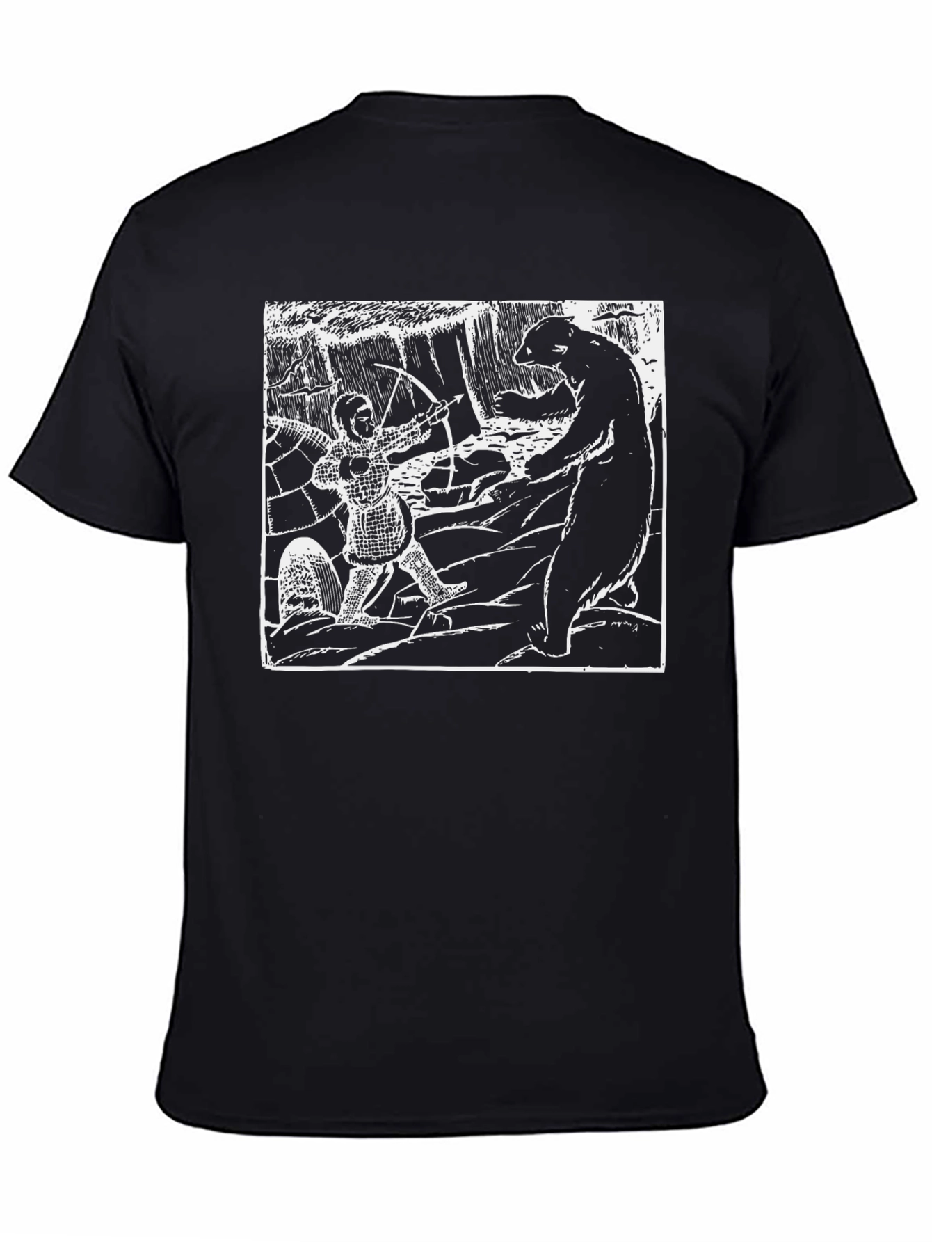 Archer vs. Bear Graphic T-Shirt - Black