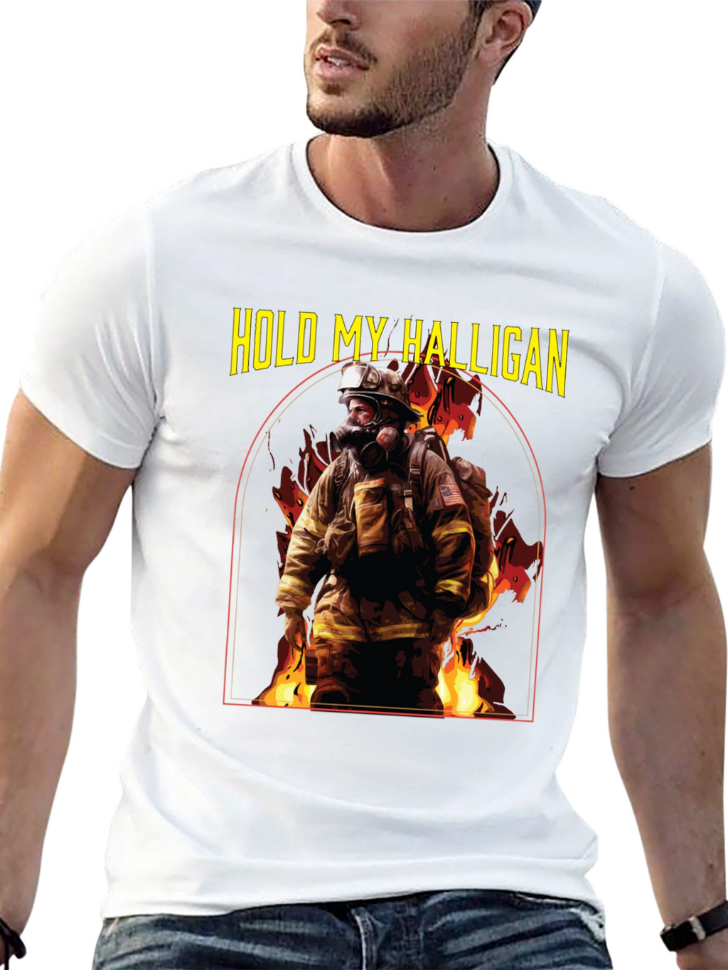 Hold My Halligan Firefighter T-Shirt