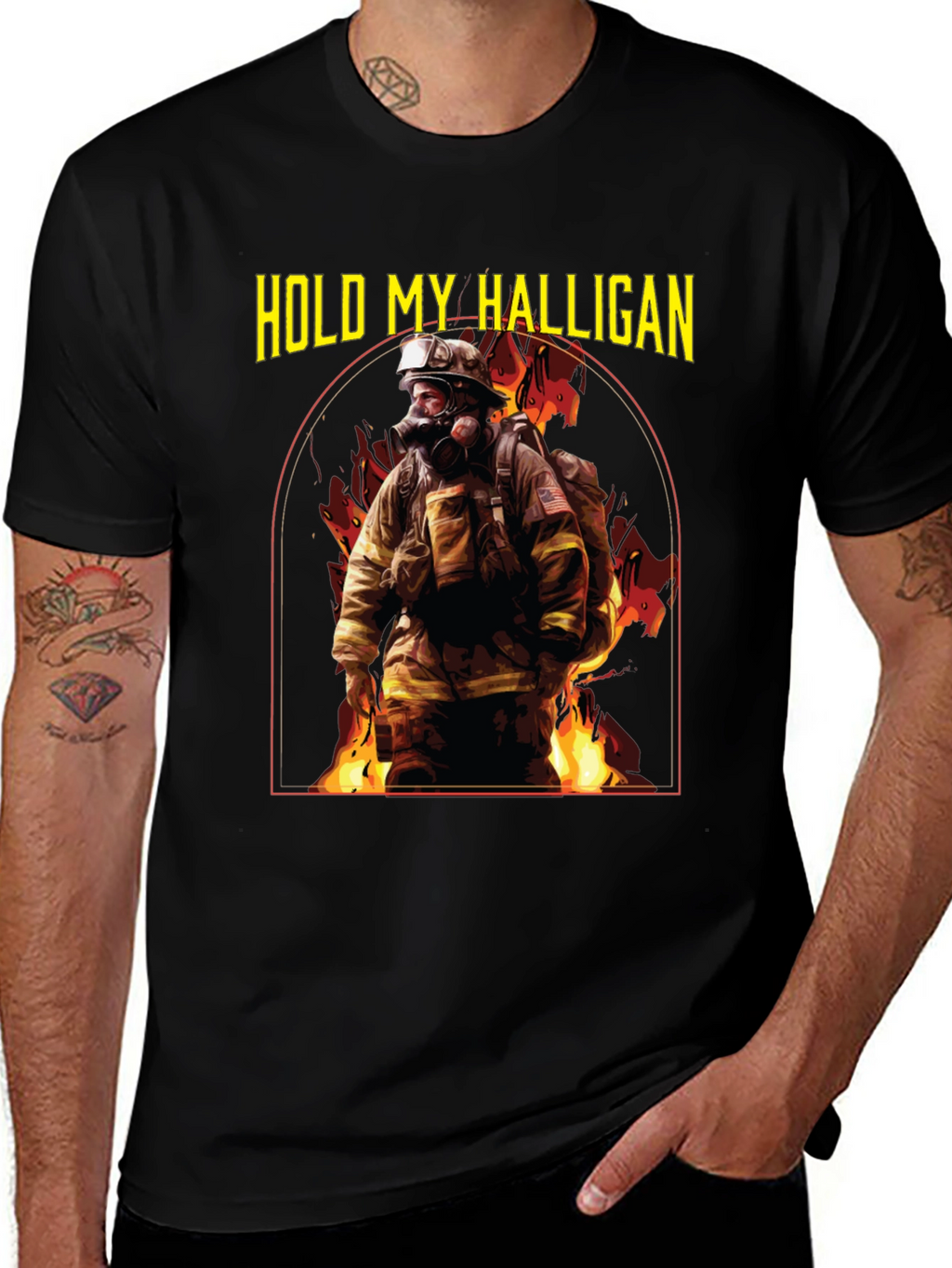 Hold My Halligan Firefighter T-Shirt