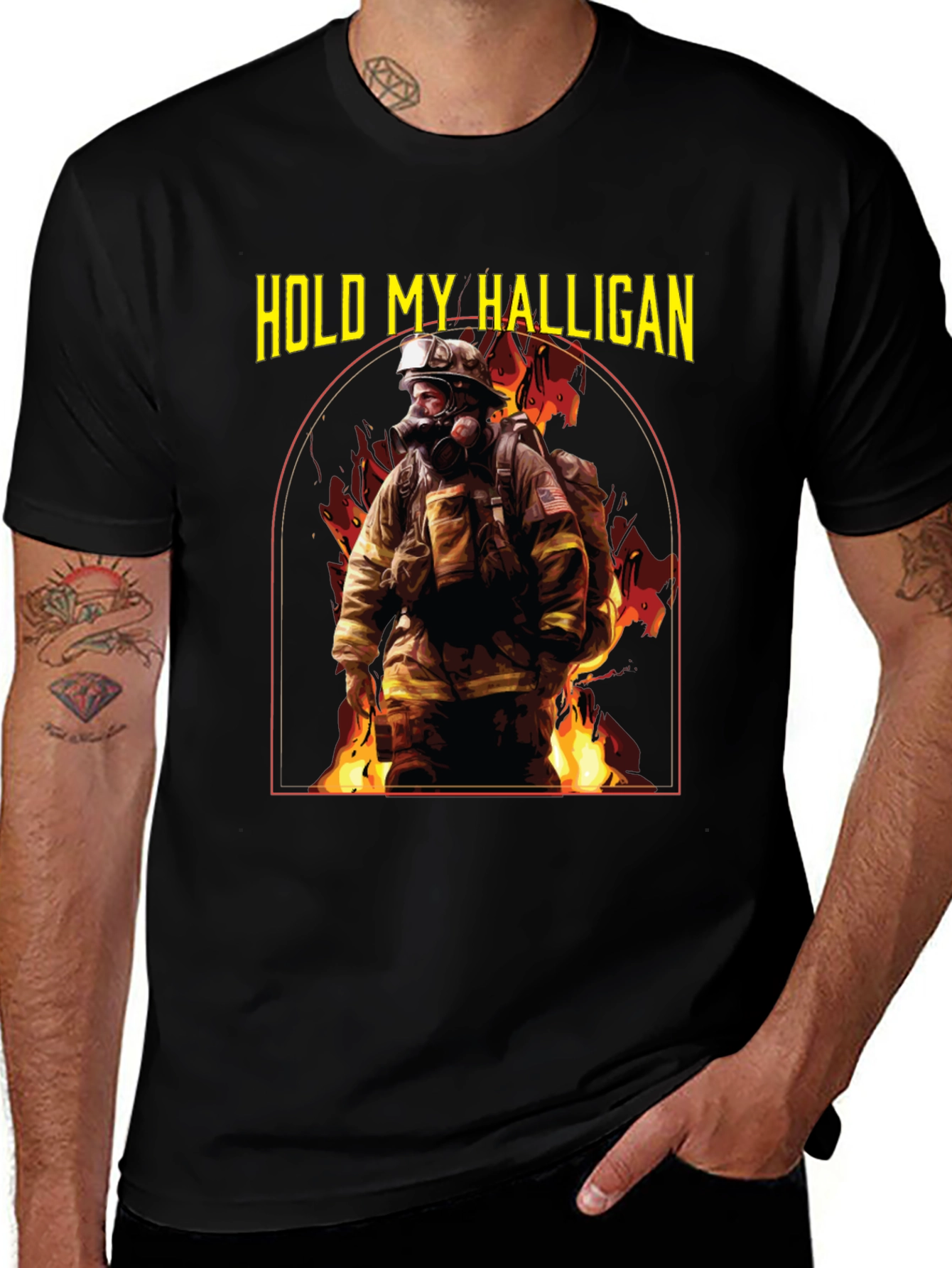 Hold My Halligan Firefighter T-Shirt