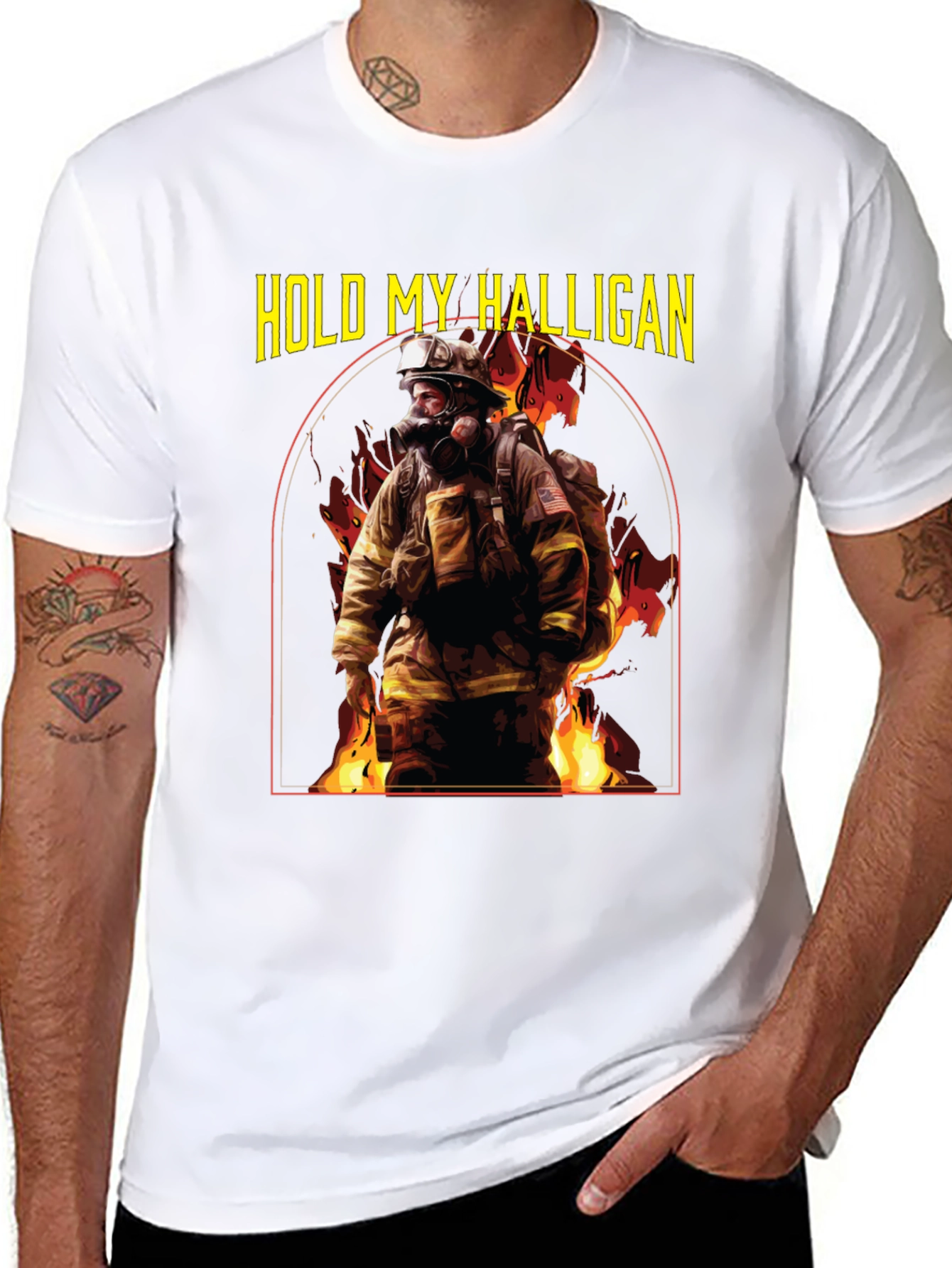 Hold My Halligan Firefighter T-Shirt