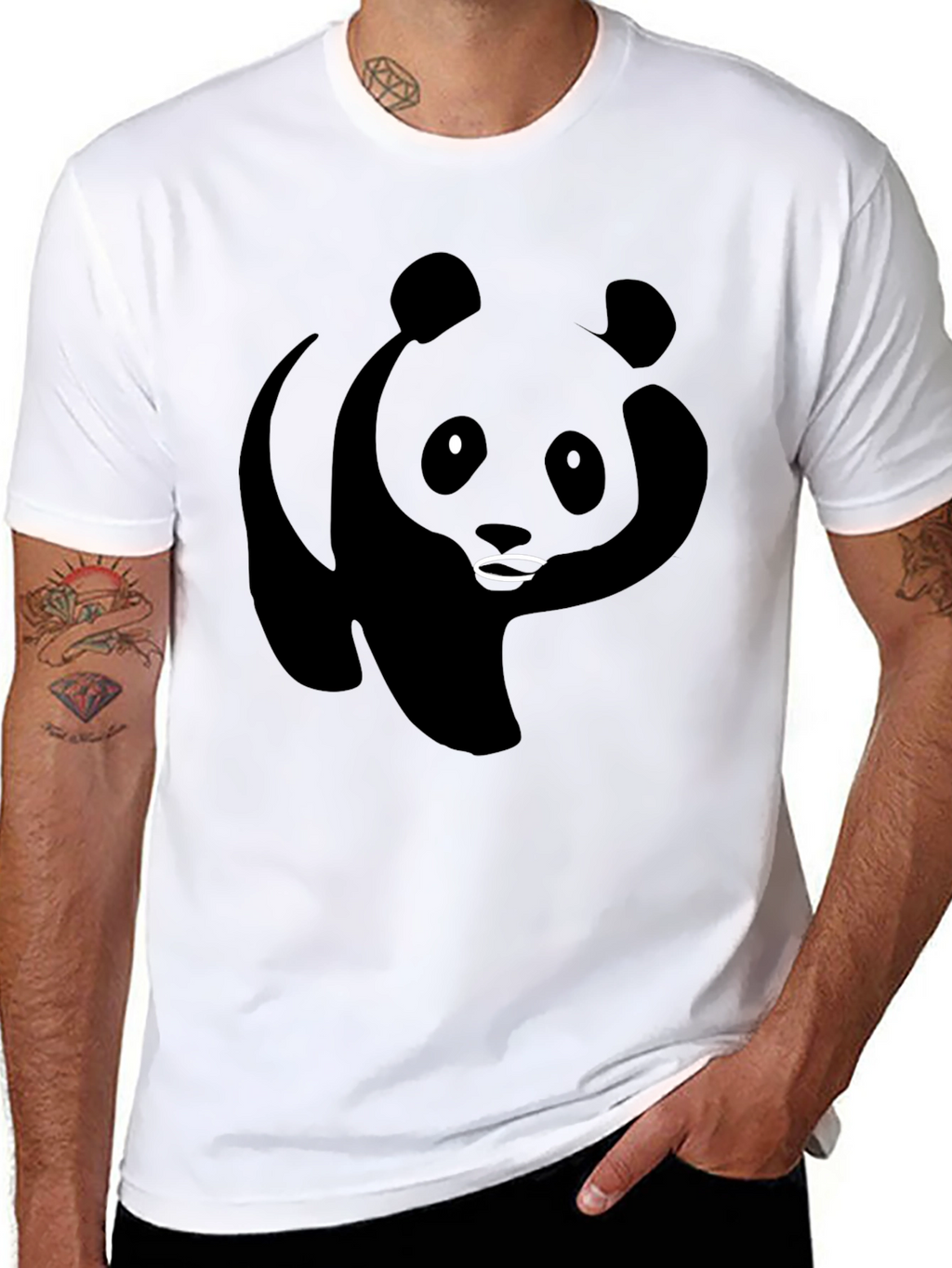 Black Panda Graphic T-Shirt
