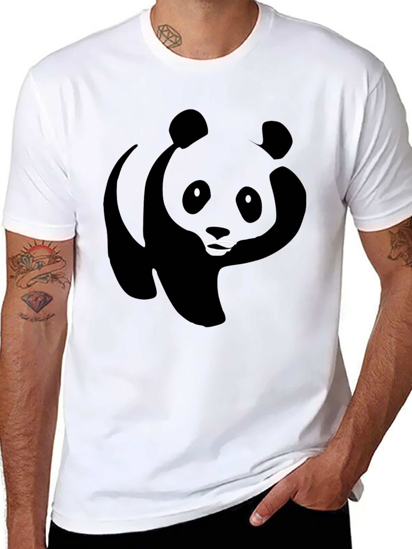 Black Panda Graphic T-Shirt