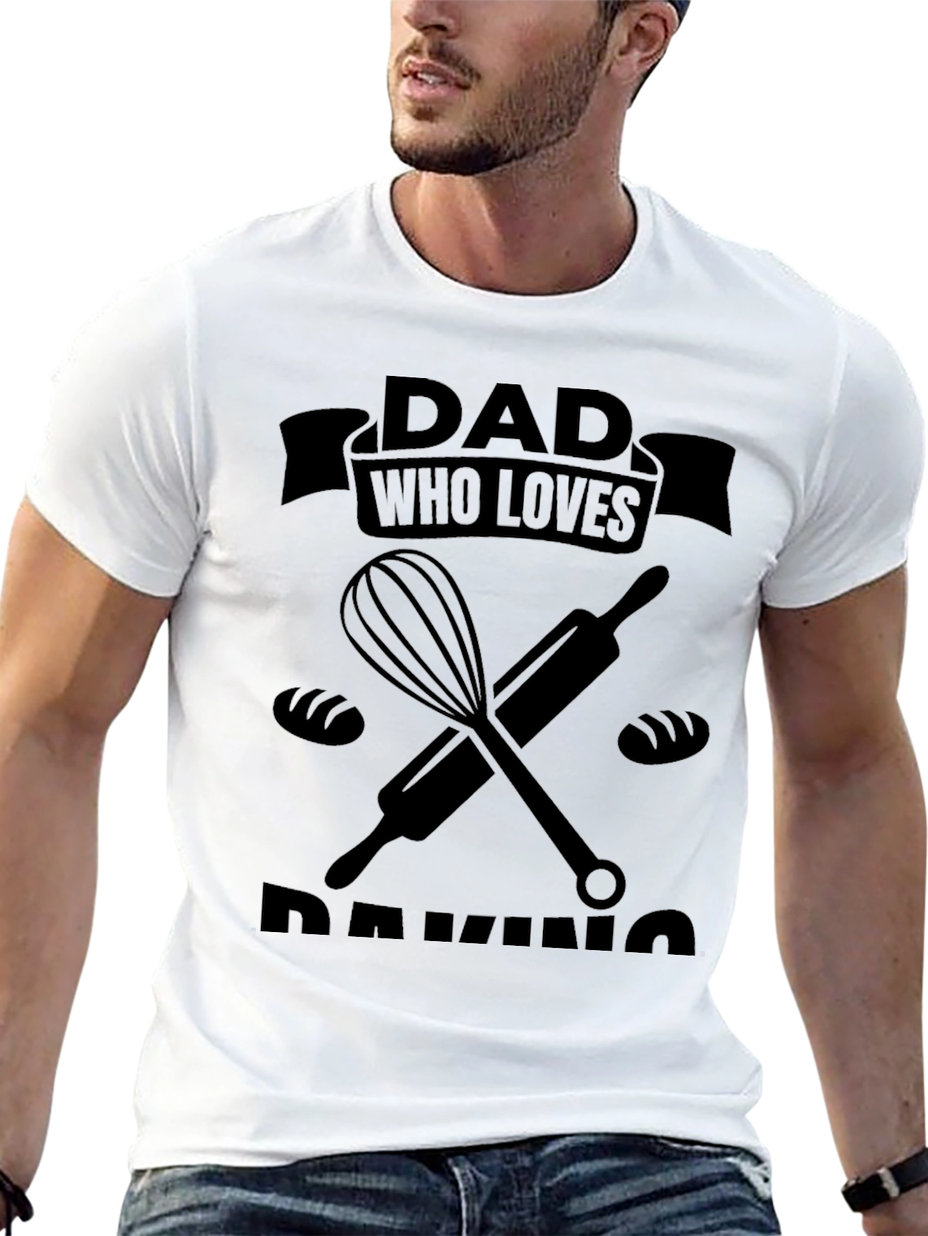 Dad Who Loves Baking Graphic Tee