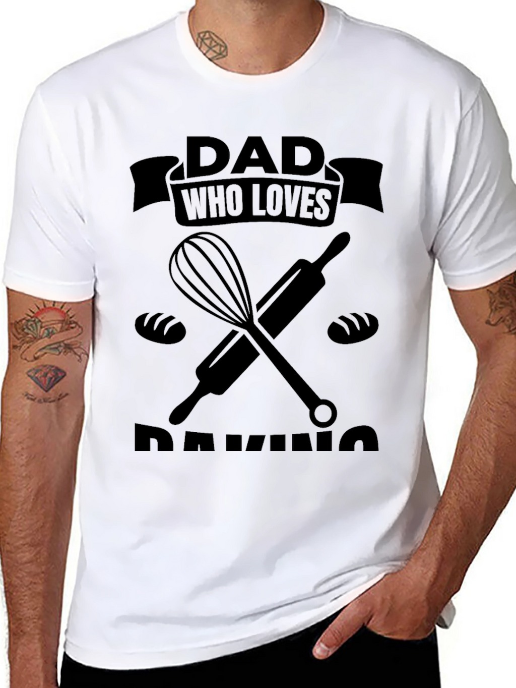 Dad Who Loves Baking Graphic Tee